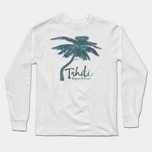 Tahiti, French Polynesia, Palm Tree Long Sleeve T-Shirt